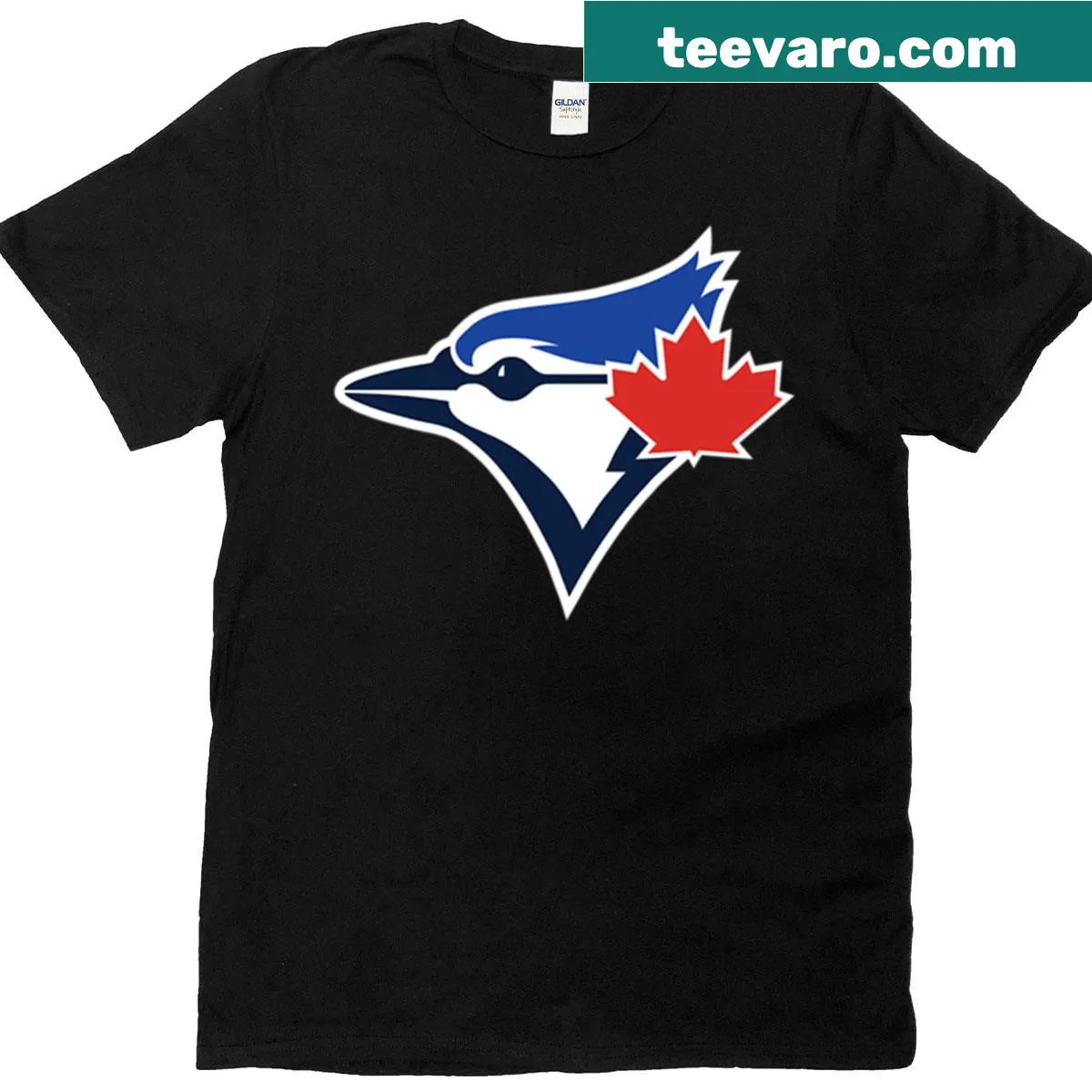 Illustrated design of a blue jay on a T-shirt — on a men's t-shirt