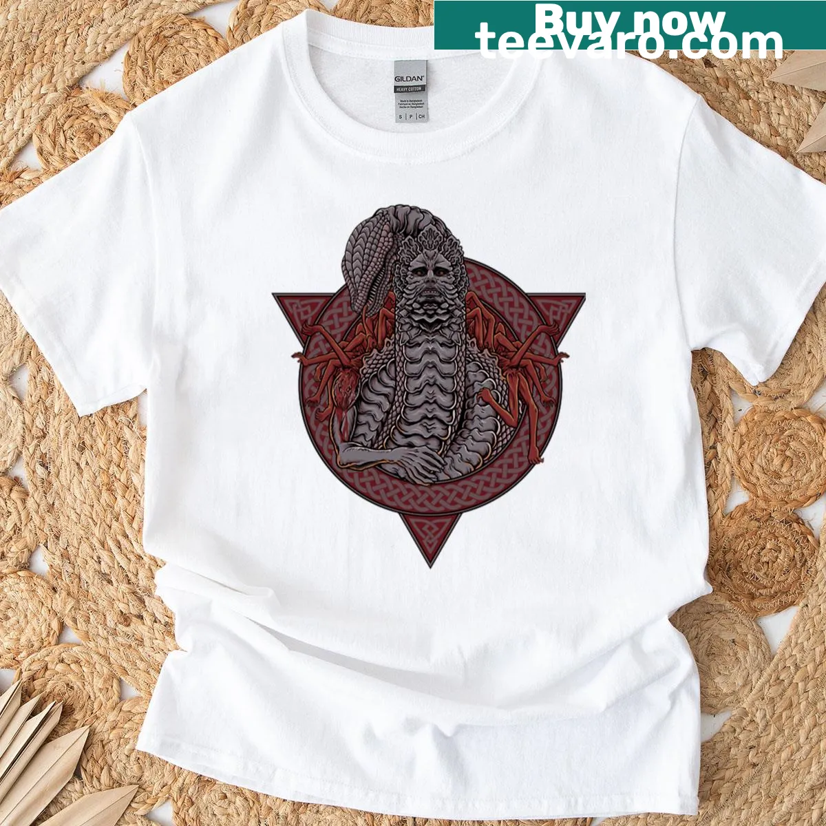 Elden Ring Ryckard Lord Of Blasphemy graphic T-shirt — on a men's t-shirt