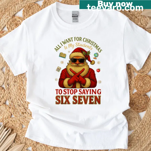 Funny teacher t-shirt with a holiday-themed phrase
