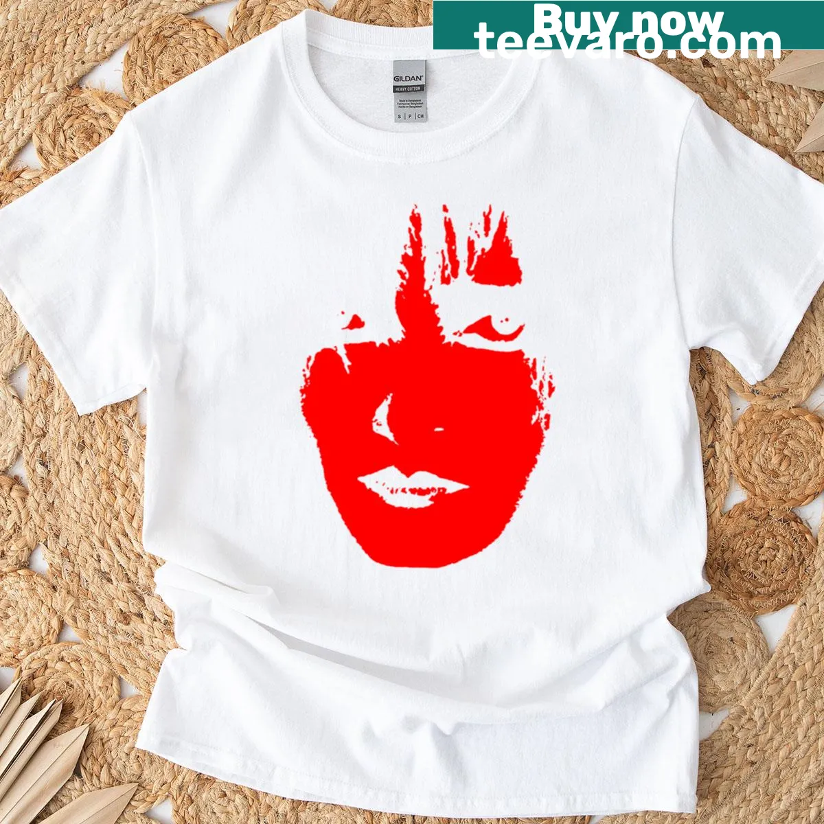 Vintage-style t-shirt featuring 'Siouxsie' in bold typography. — on a men's t-shirt