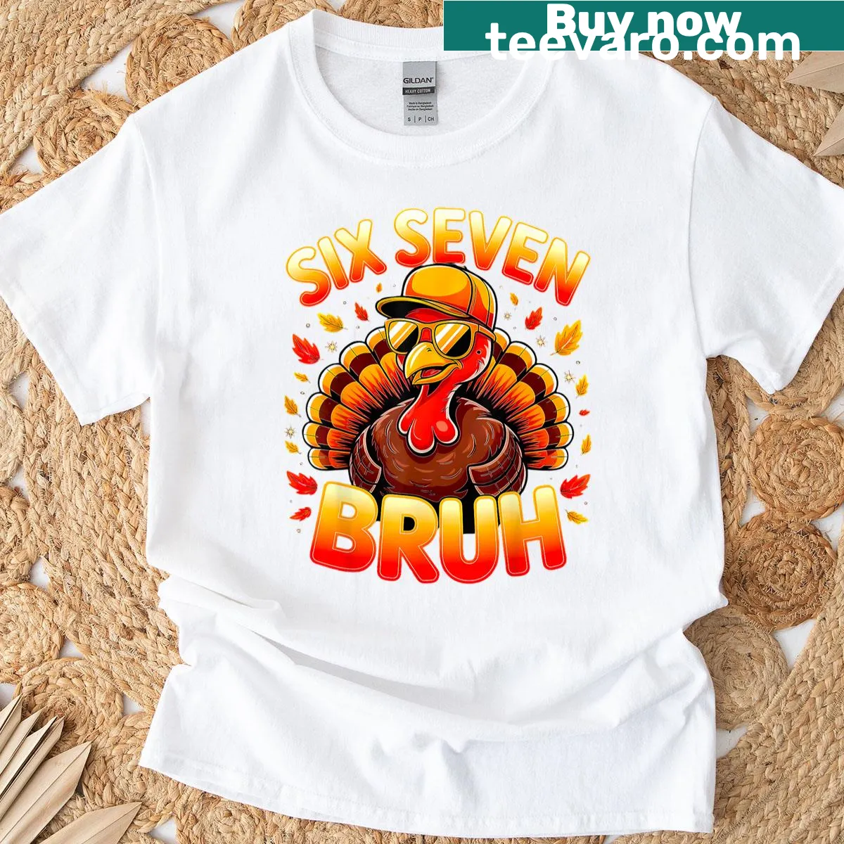 Funny kids turkey meme Thanksgiving t-shirt — on a men's t-shirt