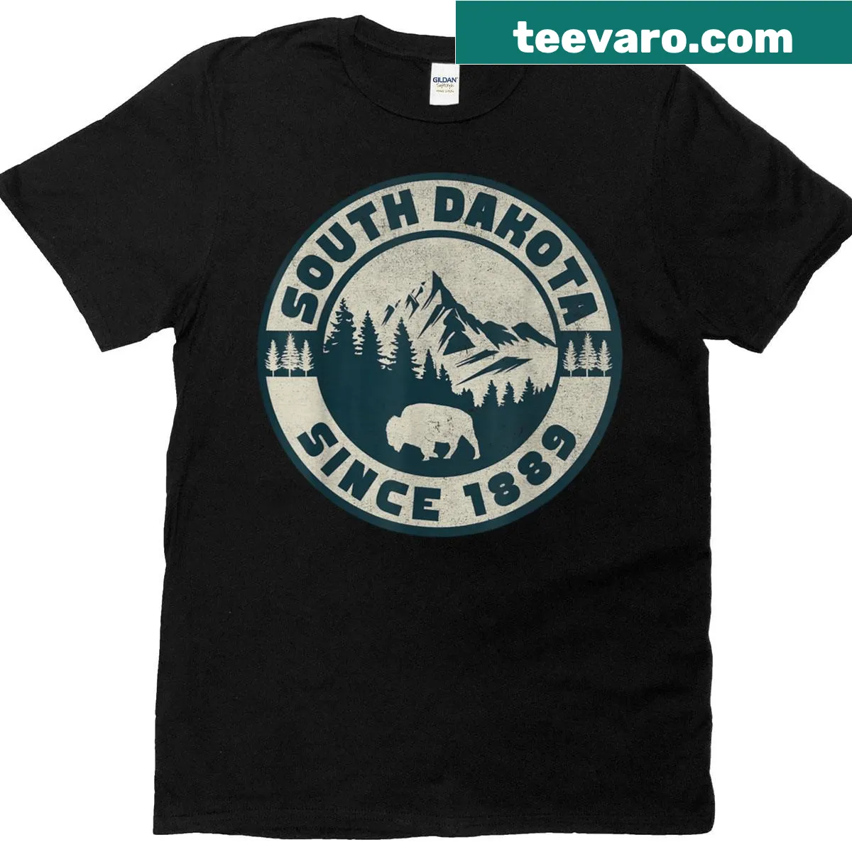 T-shirt featuring the name South Dakota — on a men's t-shirt