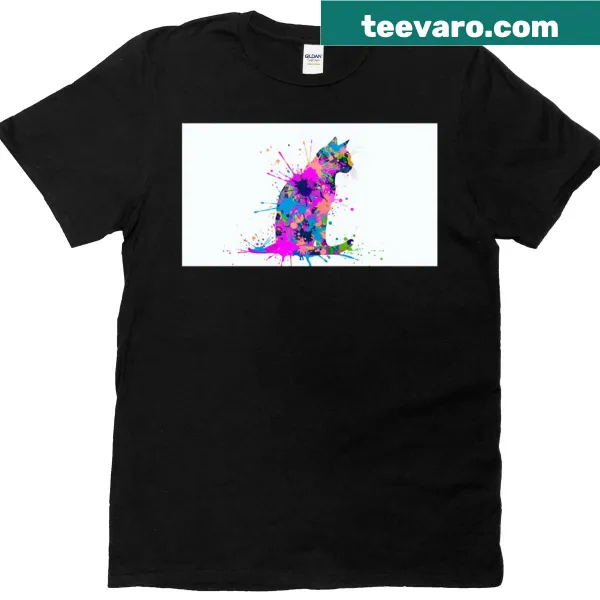 Cartoon 'Splat Cat' design on a playful t-shirt