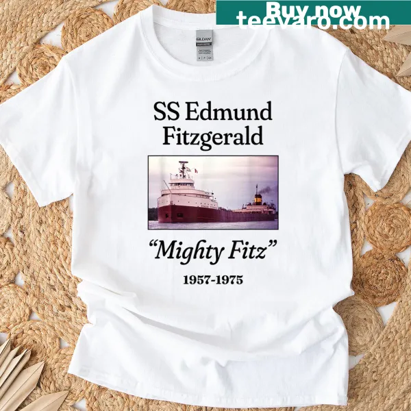 Illustrative tribute to the Ss Edmund Fitzgerald on T-shirt