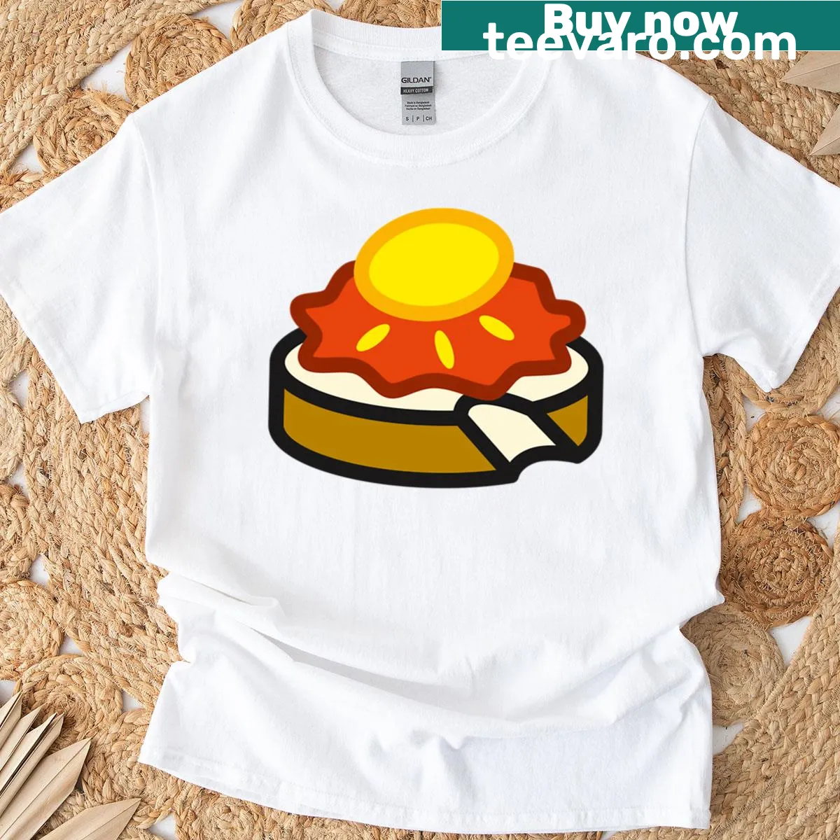 Strawberry jam and honey themed t-shirt — on a men's t-shirt