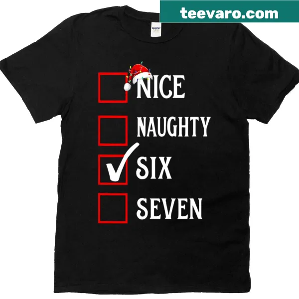 Edgy Christmas T-shirt with vintage Santa quote design