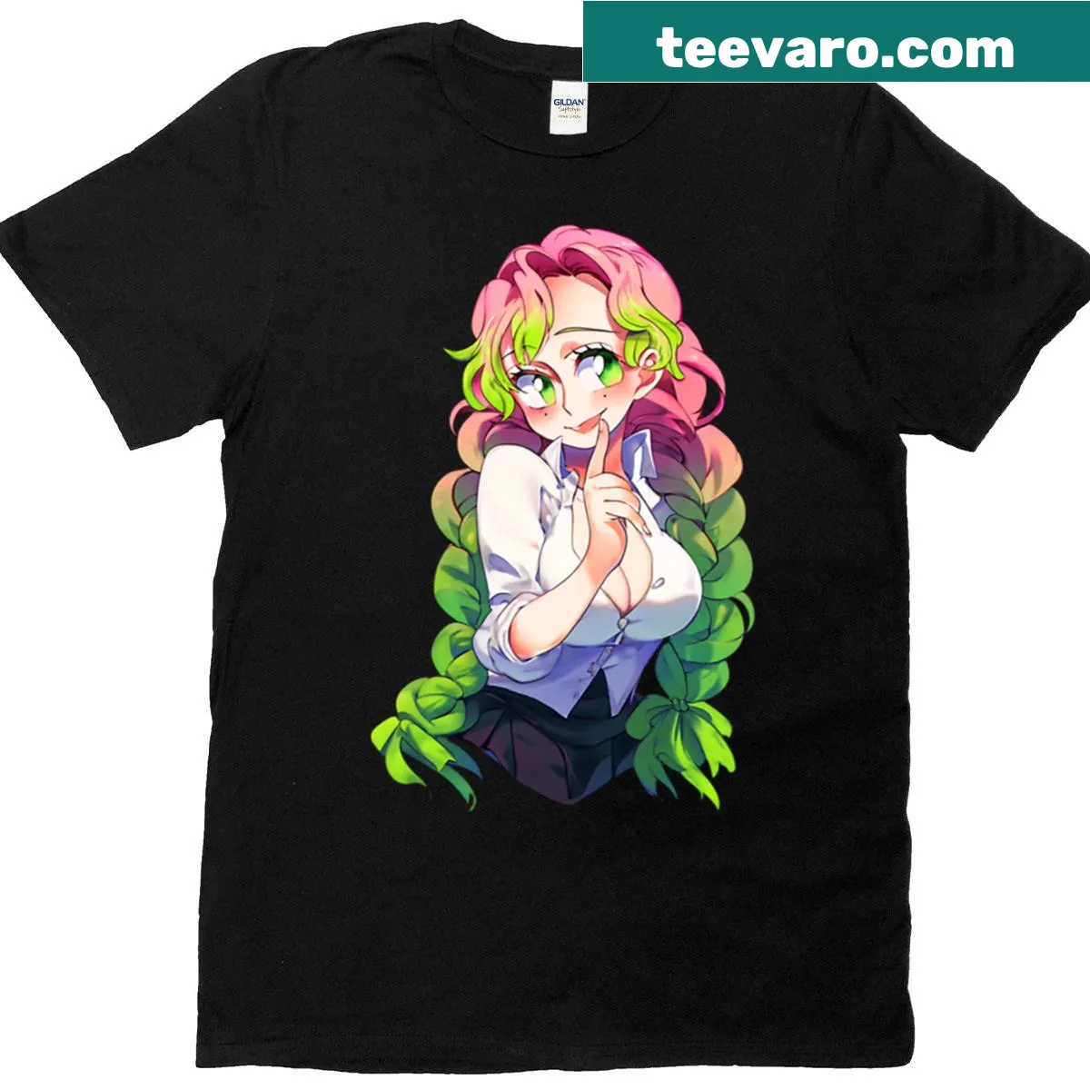 T-shirt featuring whimsical design related to the Demon Corps theme — on a men's t-shirt