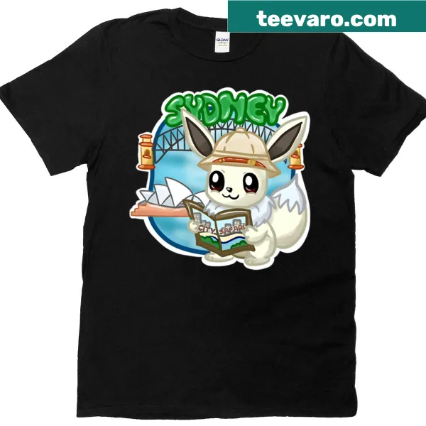 T-shirt featuring the Sydney skyline intertwined with safari elements