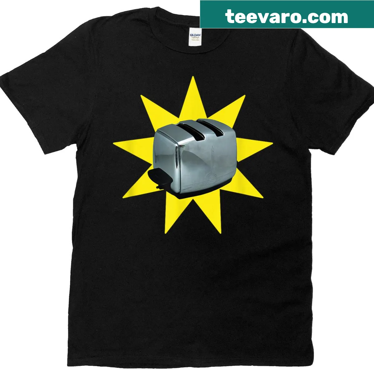 Fun graphic t-shirt featuring a toaster design. — on a men's t-shirt