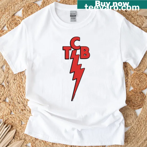 TCB Band logo illustrated on a classic tee, capturing music nostalgia