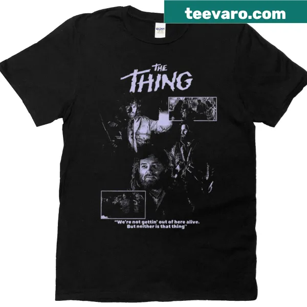 Vintage-inspired The Thing movie graphic tee for horror fans