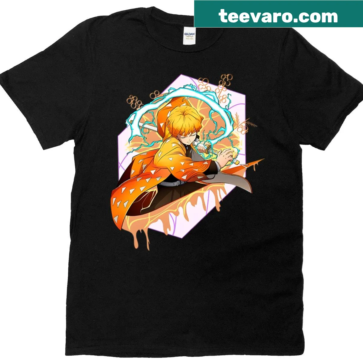 Bold T-shirt with 'Thunder Master' text design — on a men's t-shirt