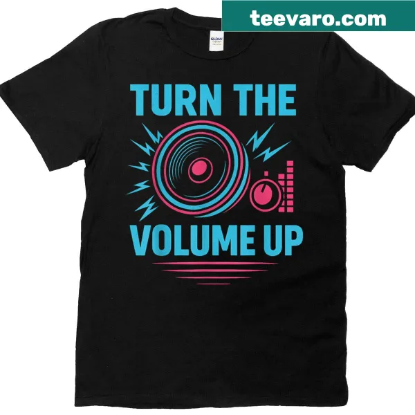 Retro speaker design T-shirt with musical theme
