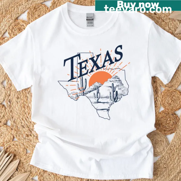 Charming western sunset graphic on a vintage-style T-shirt