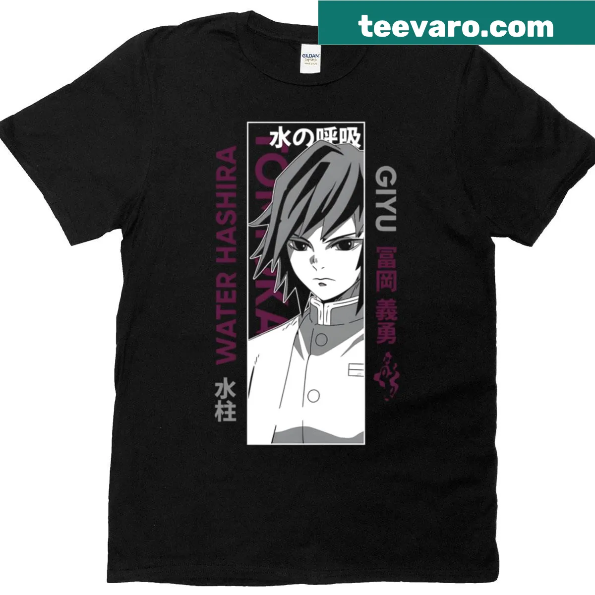 Water-themed illustration T-shirt with fun graphics — on a men's t-shirt