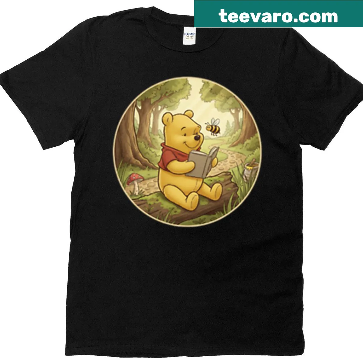 T-shirt featuring original Winnie the Pooh illustrations from 1926. — on a men's t-shirt