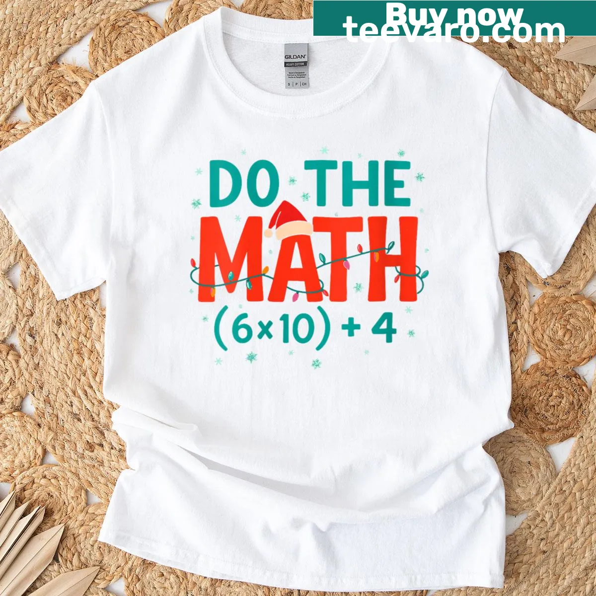 Funny Do The Math 67 T-shirt featuring the numbers 6 7 — on a men's t-shirt