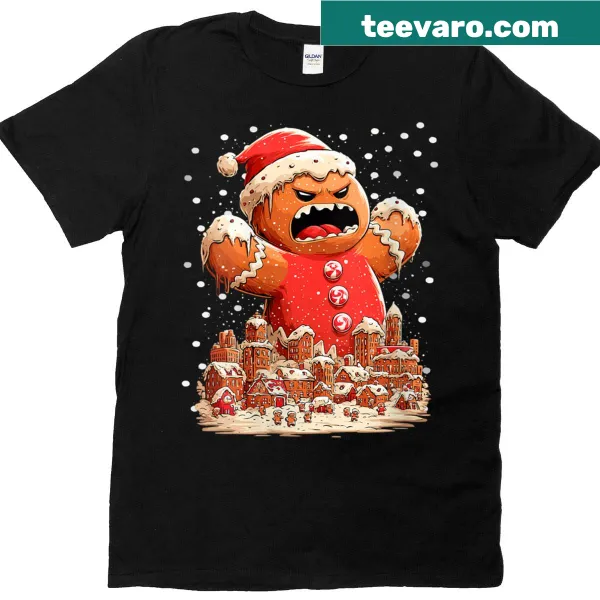 Funny Santa gingerbread cookie T-shirt for Christmas