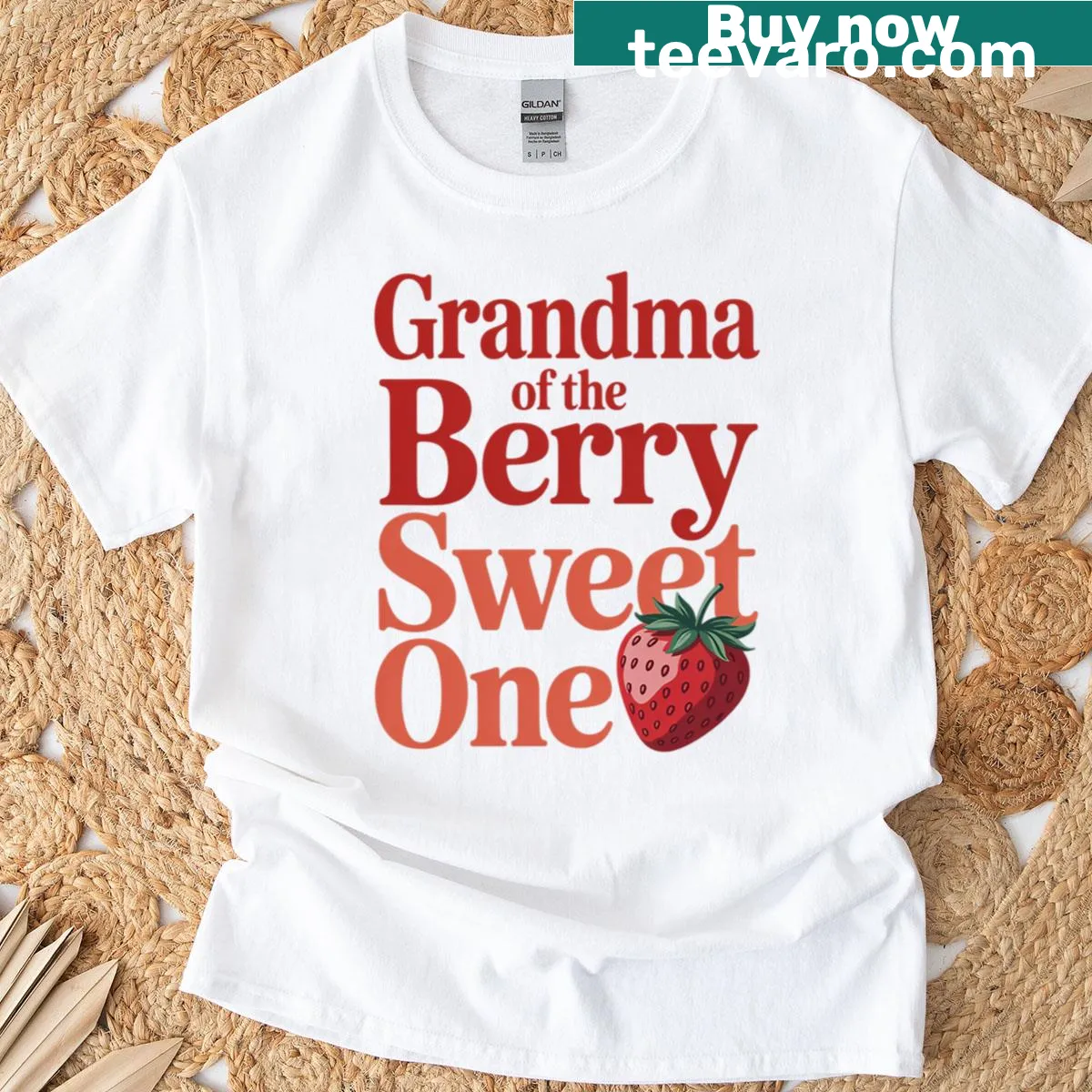T-shirt for grandmas celebrating their grandchild's first birthday — on a men's t-shirt