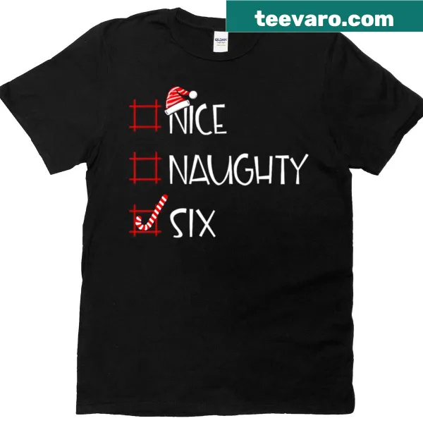 Vintage Santa graphic with a humorous quote on a distressed t-shirt