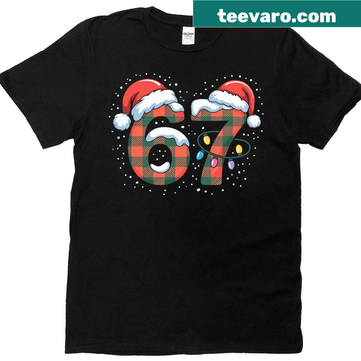 Couple matching Christmas t-shirt with humorous meme text design — on a men's t-shirt