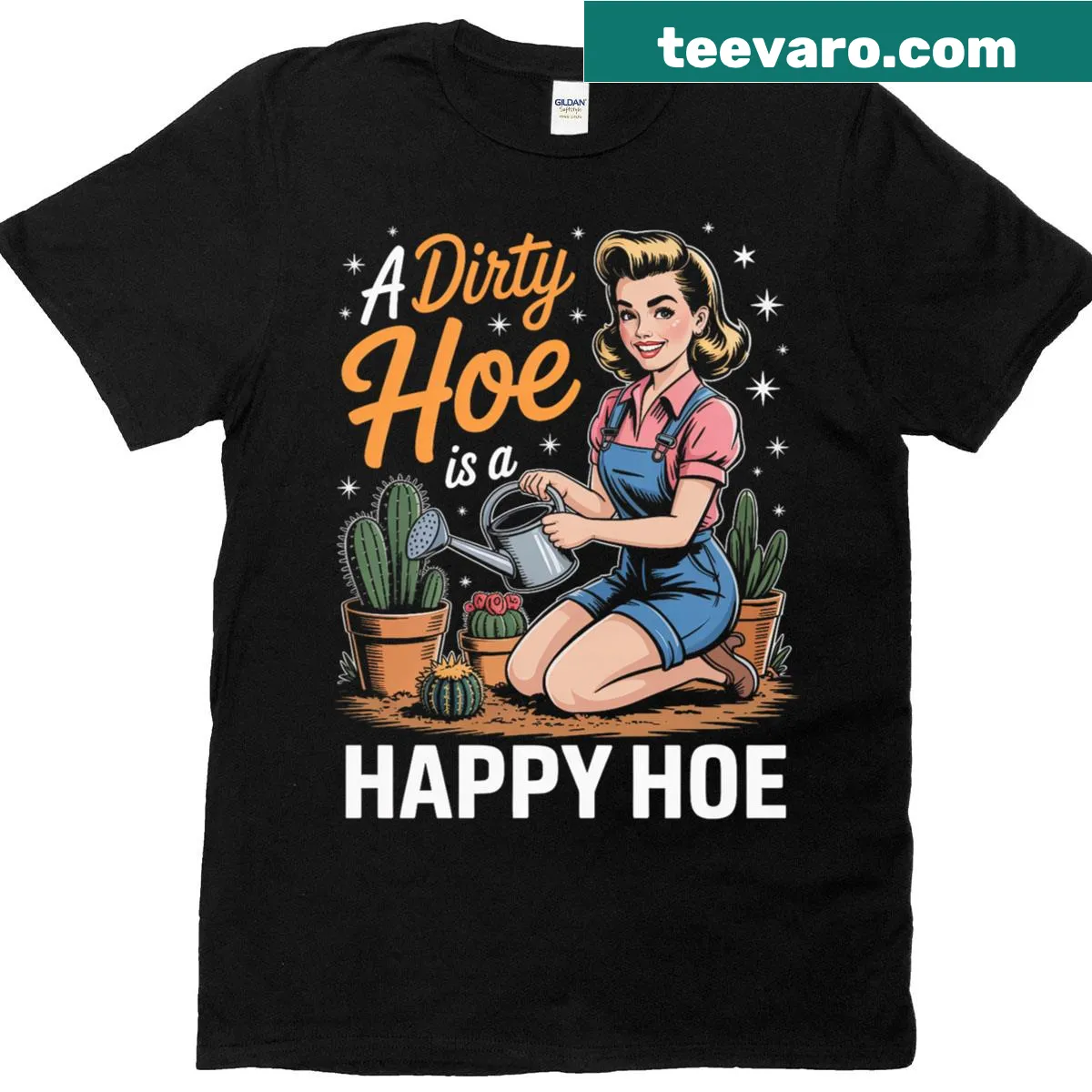 Funny gardening T-shirt with humorous gardening phrase — on a men's t-shirt