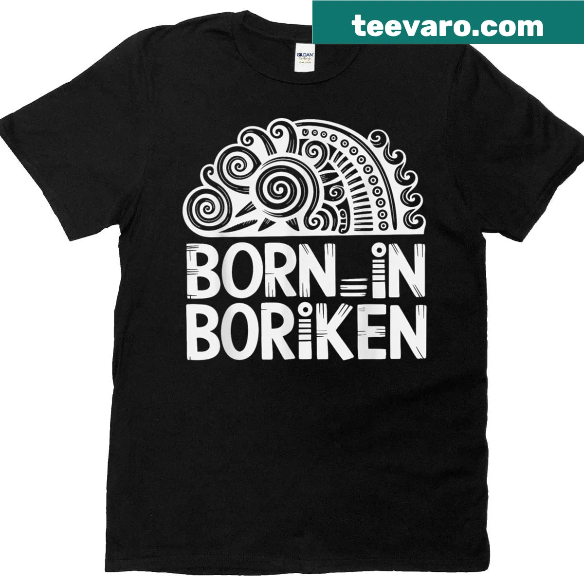 Proud Puerto Rican culture-themed shirt with Taino elements — on a men's t-shirt