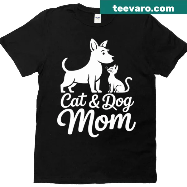 Charming shirt illustrating a cat and dog for pet lovers