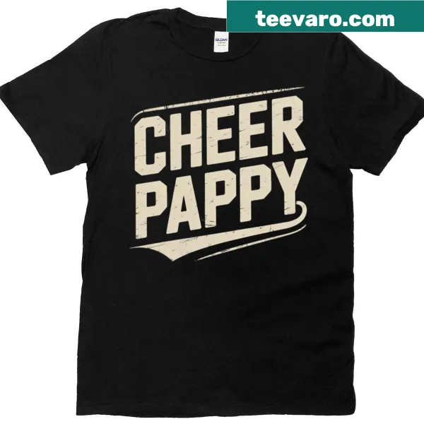 Cheerleading-themed graphic honoring grandfathers; playful and heartfelt.