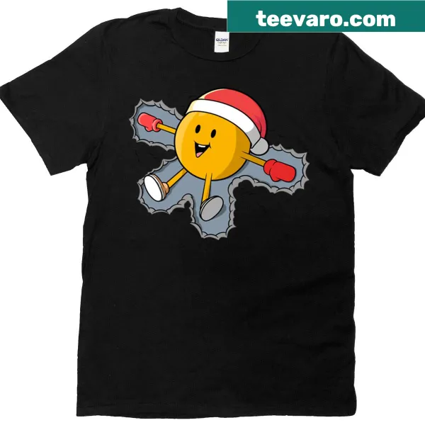Cute t-shirt with emoji snow angel design for Christmas