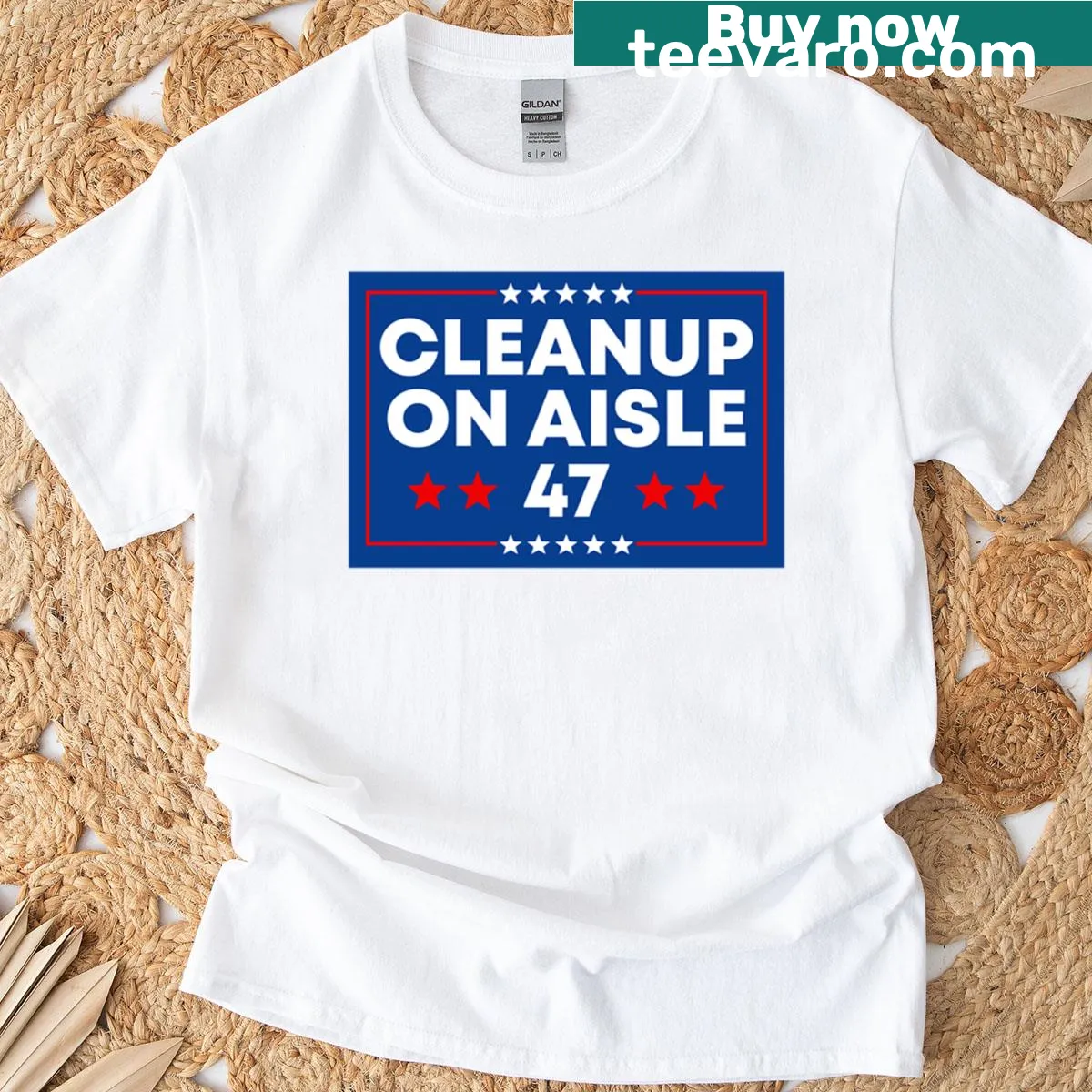 Humorous political protest design with text — on a men's t-shirt