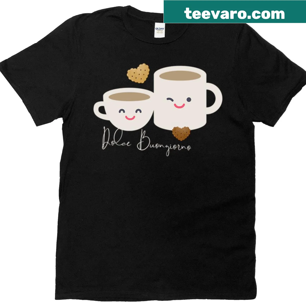 Coffee themed typography t-shirt expressing love for coffee — on a men's t-shirt