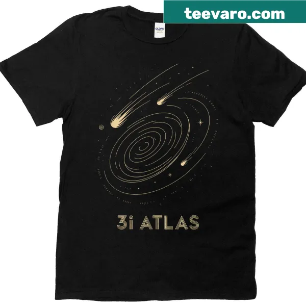 Cosmic astronaut graphic with comet and stars on space-themed t-shirt