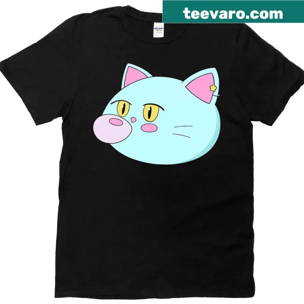 Playful graphic of a cool cat on a T-shirt