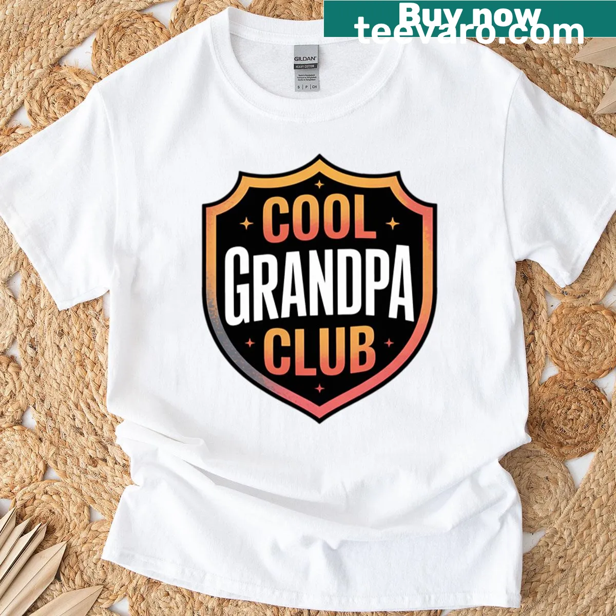 Cool Grandpa Club Fathers Day t-shirt for grandfathers — on a men's t-shirt