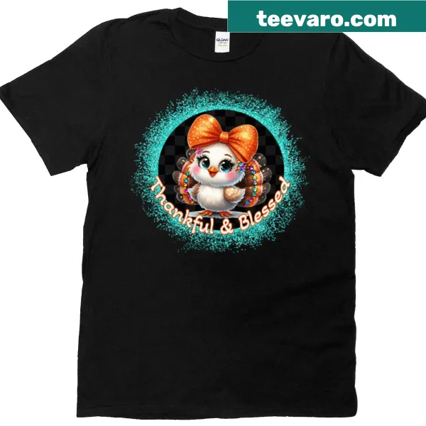Funny turkey t-shirt with a glitter bomb illustration