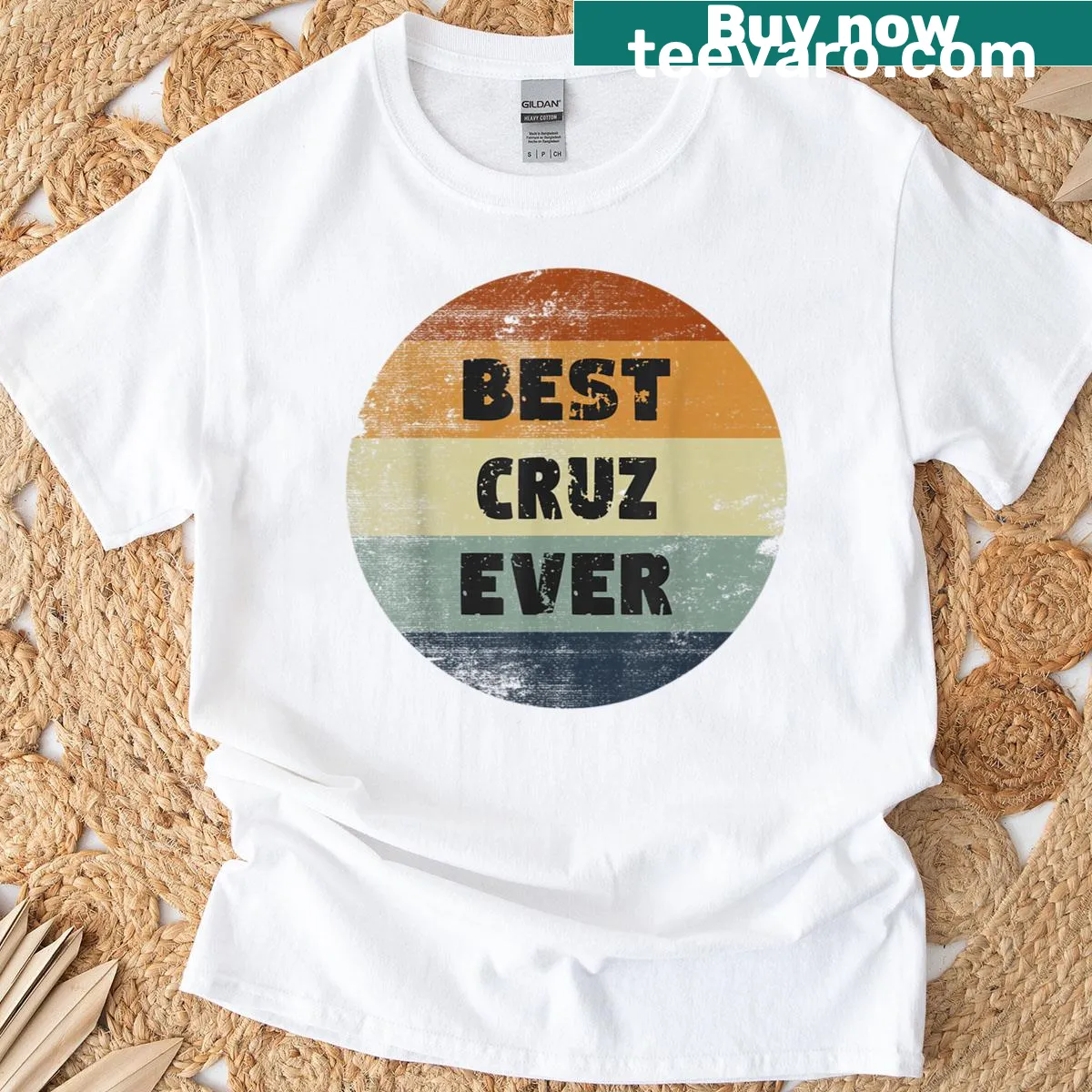 Text design proclaiming best cruz ever — on a men's t-shirt