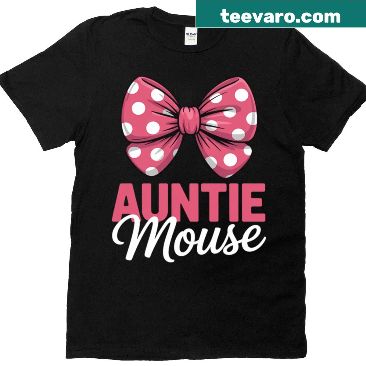Illustration of a cute mouse celebrating aunt and niece/nephew bond — on a men's t-shirt