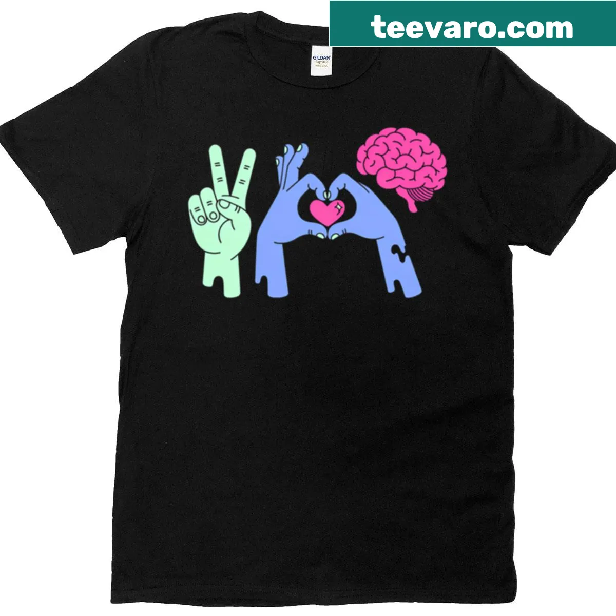 Funny Halloween t-shirt featuring a cute zombie illustration. — on a men's t-shirt