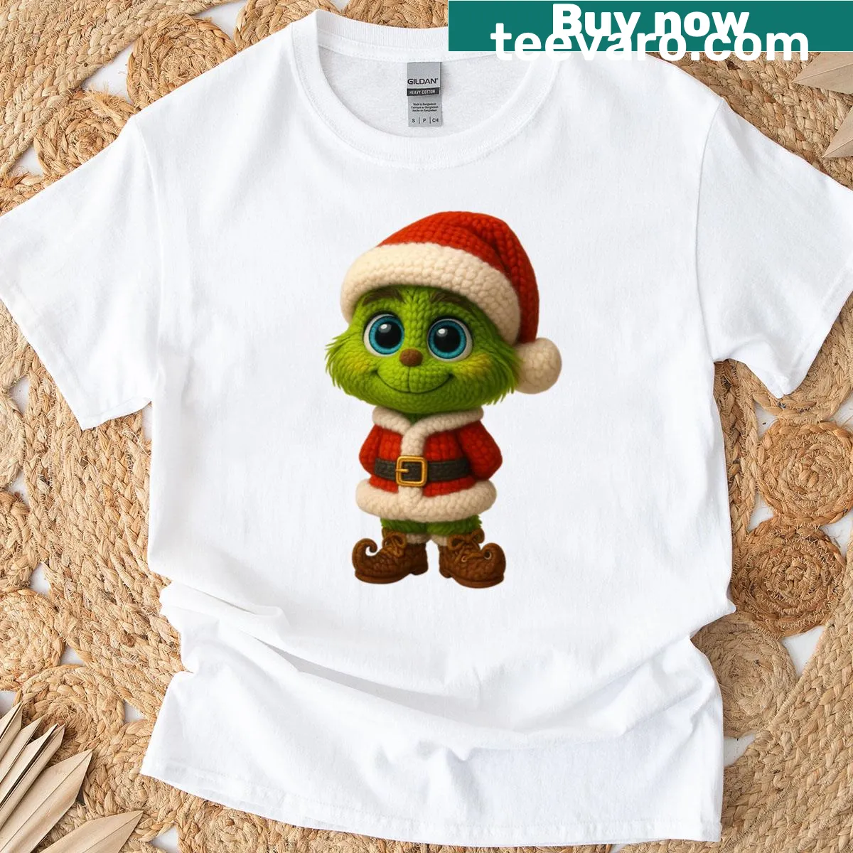 Cute Christmas themed graphic T-shirt — on a men's t-shirt