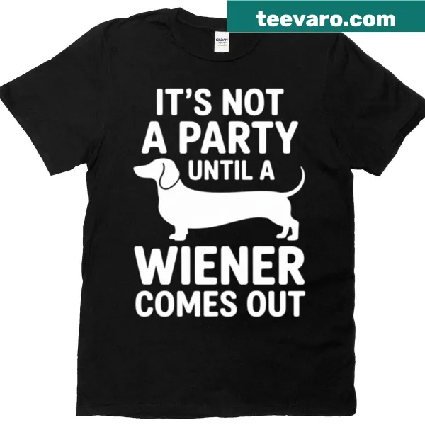 Funny dachshund t-shirt with a wiener dog illustration and humorous text