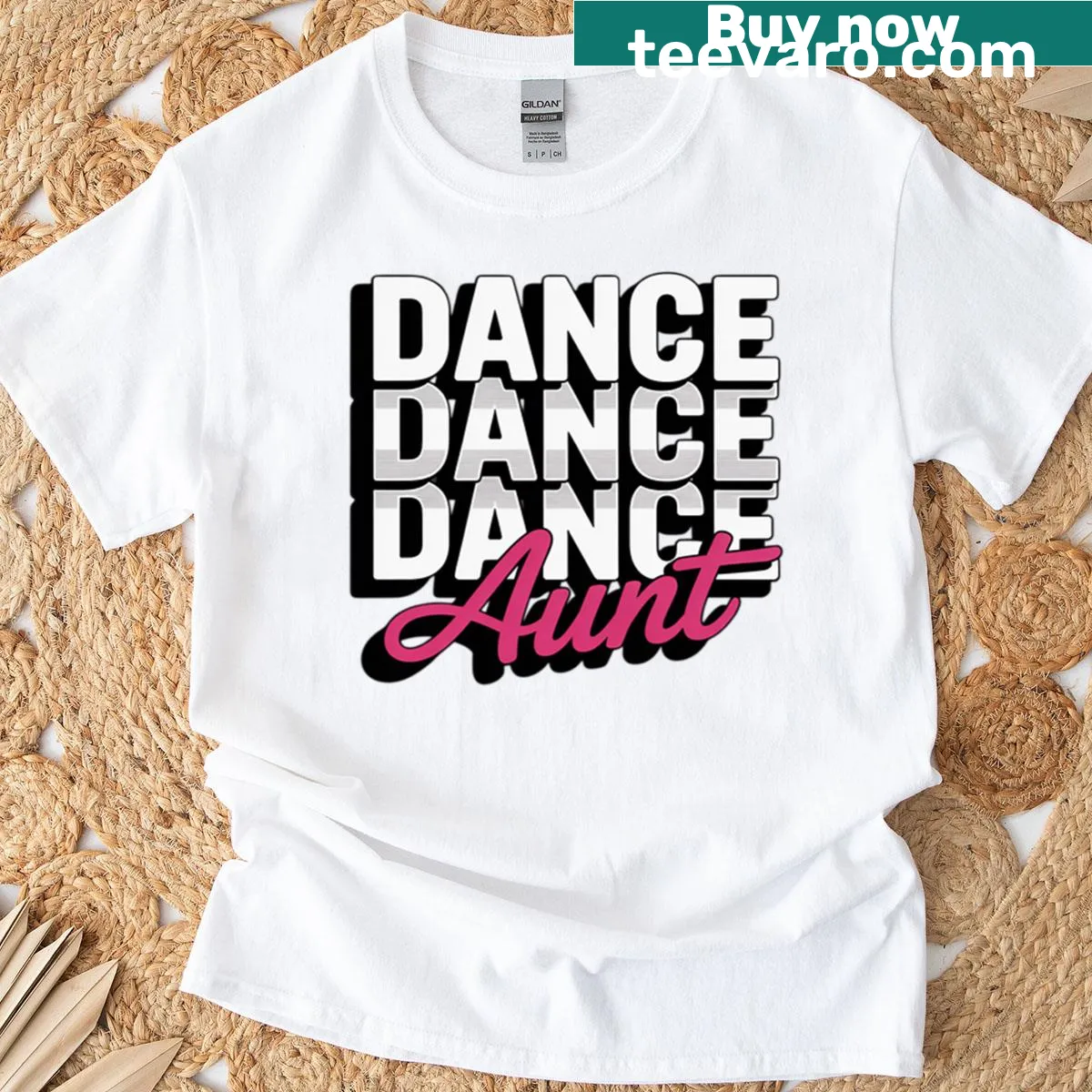 Cute dancing aunt graphic on a T-shirt for women — on a men's t-shirt
