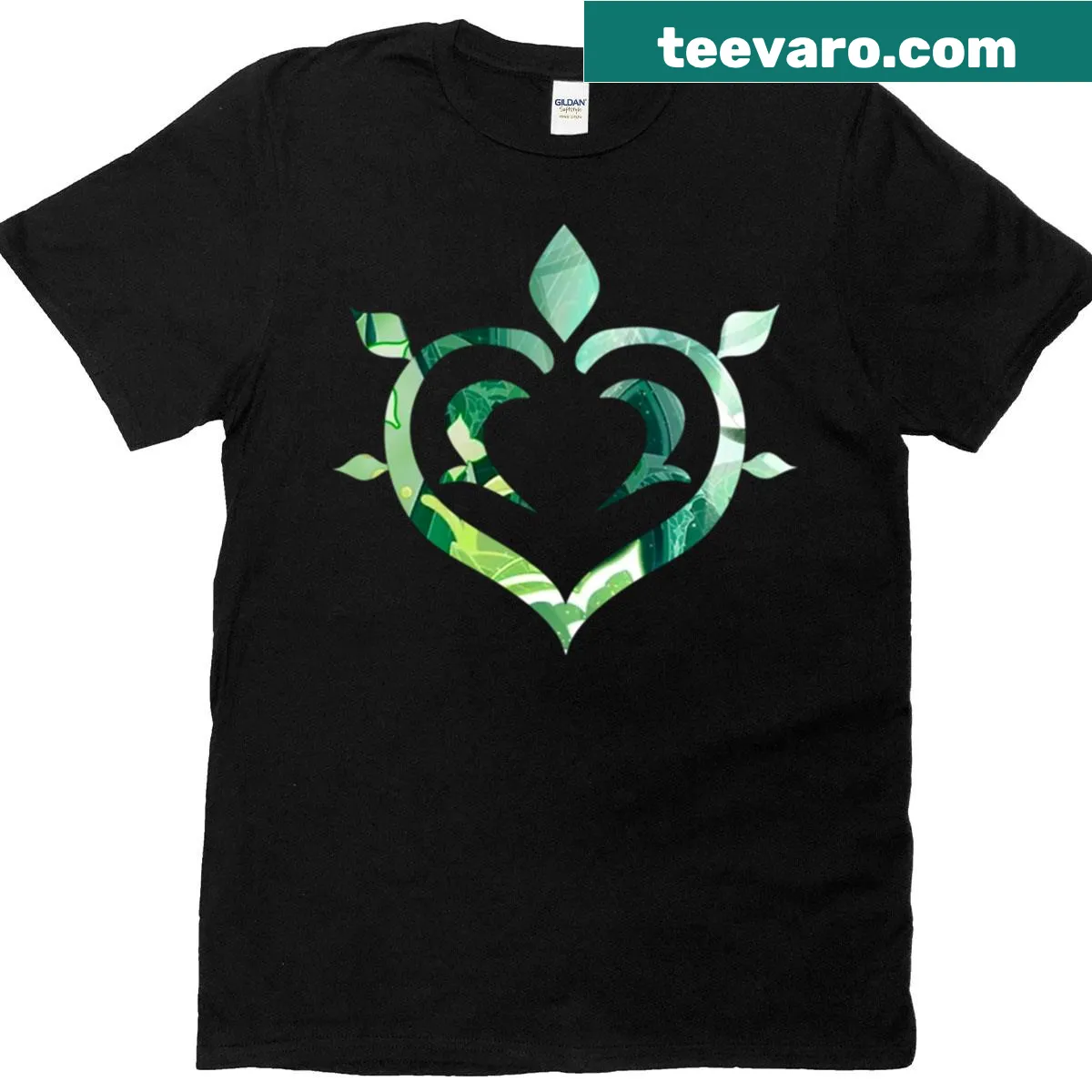 Minimalist Dendro sigil design on a t-shirt. — on a men's t-shirt