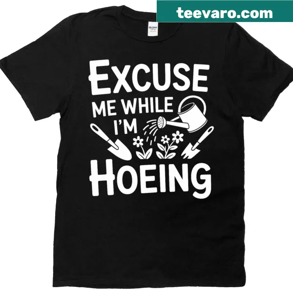 Humorous gardening t-shirt featuring the phrase Dirty Hoe
