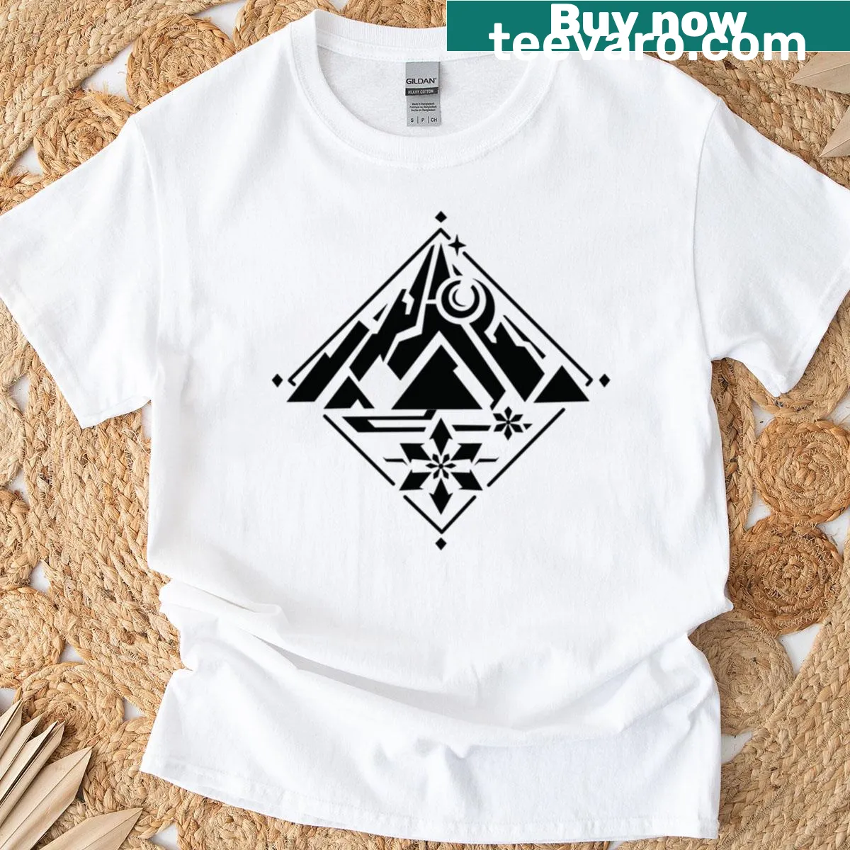 Black t-shirt with an illustrated dragon spine design. — on a men's t-shirt