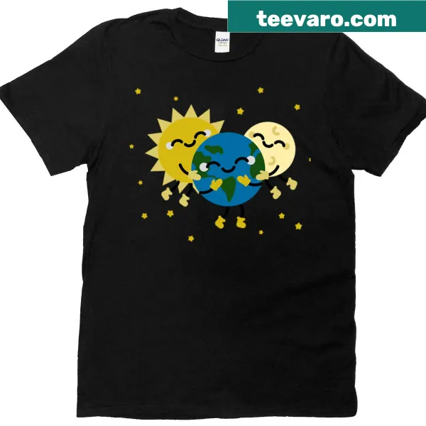 Whimsical Earth Day graphic t-shirt promoting love for nature