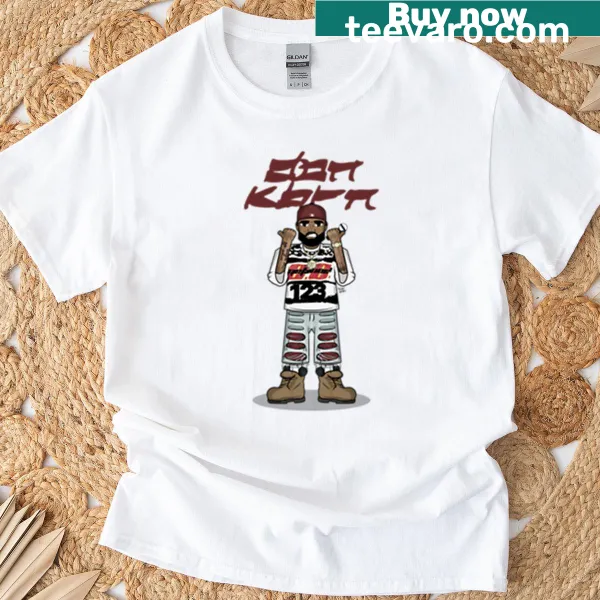 Illustrated T-shirt featuring Eladio Carrin's name in a playful style