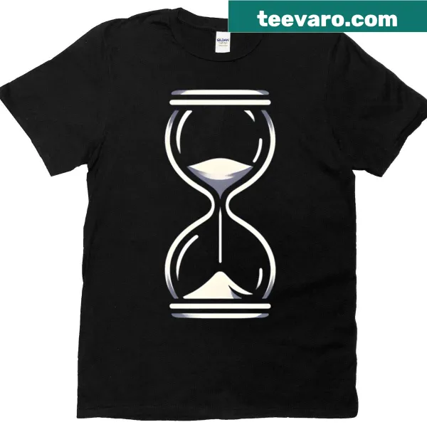Minimalist hourglass silhouette t-shirt in black and white