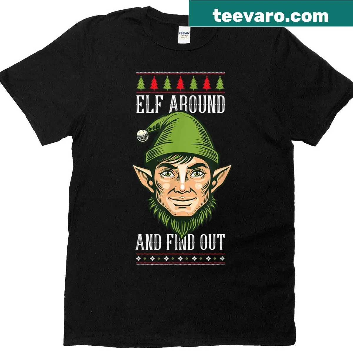 Funny holiday t-shirt with humorous Elf saying — on a men's t-shirt
