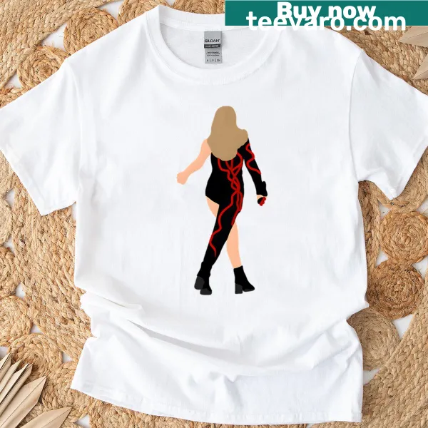 Illustrative Eras Tour Rep T-shirt showcasing musical symbols.